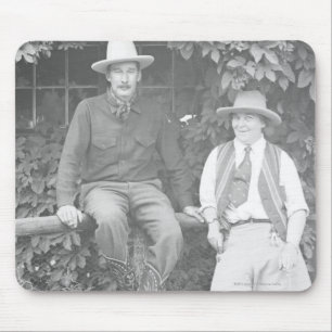 Larry Larom and a women posing. Mouse Pad