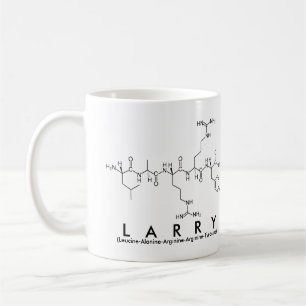 Larry peptide name mug