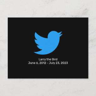 Larry the Bird Twitter retirement Postcard
