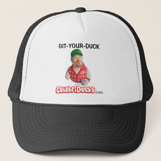 Larry the Cable Guy GIT-YOUR-DUCK Trucker Hat (Front)
