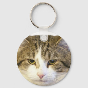 Larry the Downing Street Cat Face Key Ring