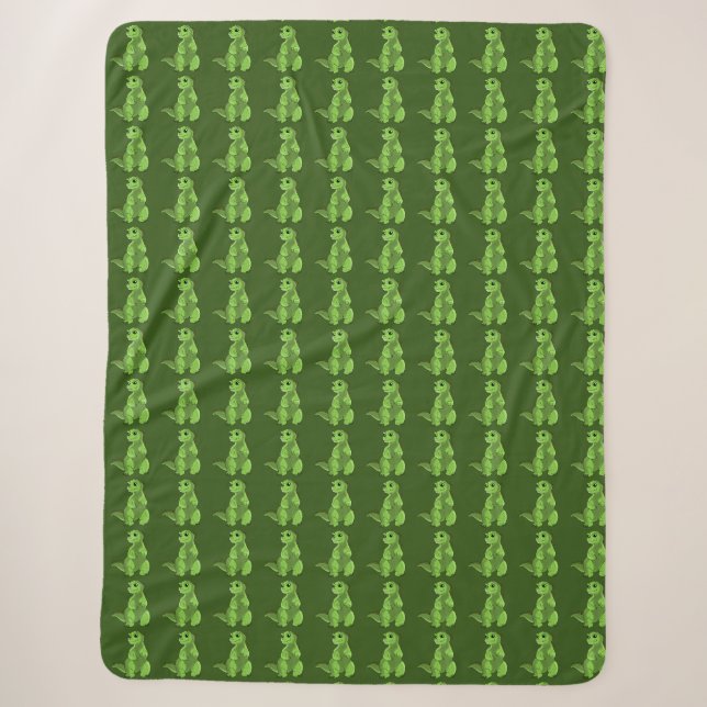 Larry the Lizard  Sherpa Blanket (Front)