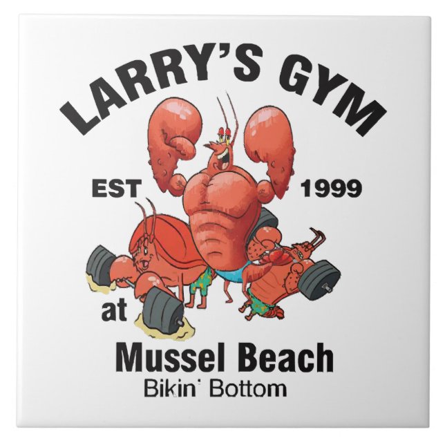 Larry's Gym At Mussel Beach Ceramic Tile (Front)