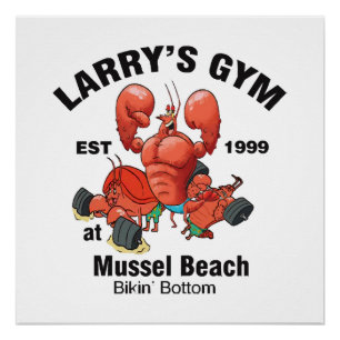 Larry's Gym At Mussel Beach Poster