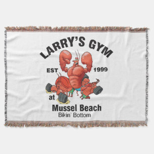 Larry's Gym At Mussel Beach Throw Blanket