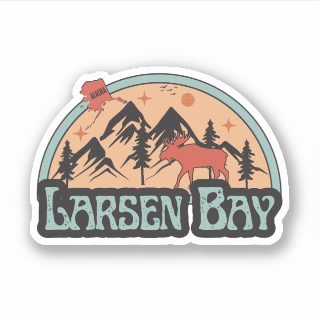 Larsen Bay, Alaska Sticker (Front)
