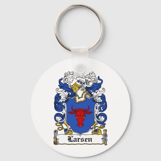 Larsen Family Crest Key Ring (Front)