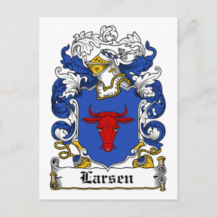 Larsen Family Crest Postcard