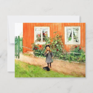 Larsson - Brita with a Cat and a Sandwich Card