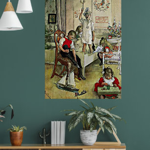 Larsson - Christmas Morning Poster