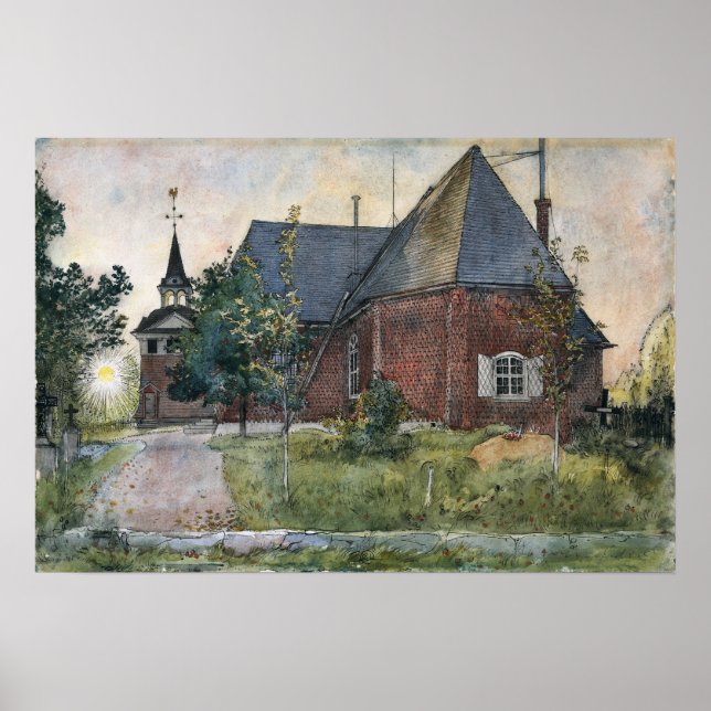 Larsson - Old Sundborn Church (From A Home) Poster (Front)