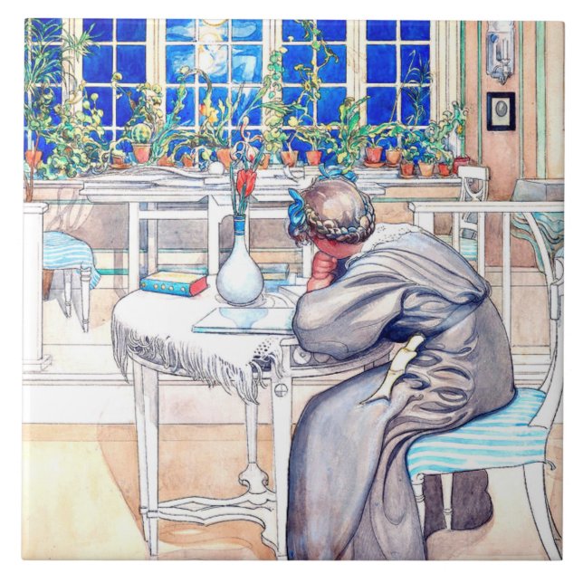 Larsson - On the Eve of the Trip to England Ceramic Tile (Front)