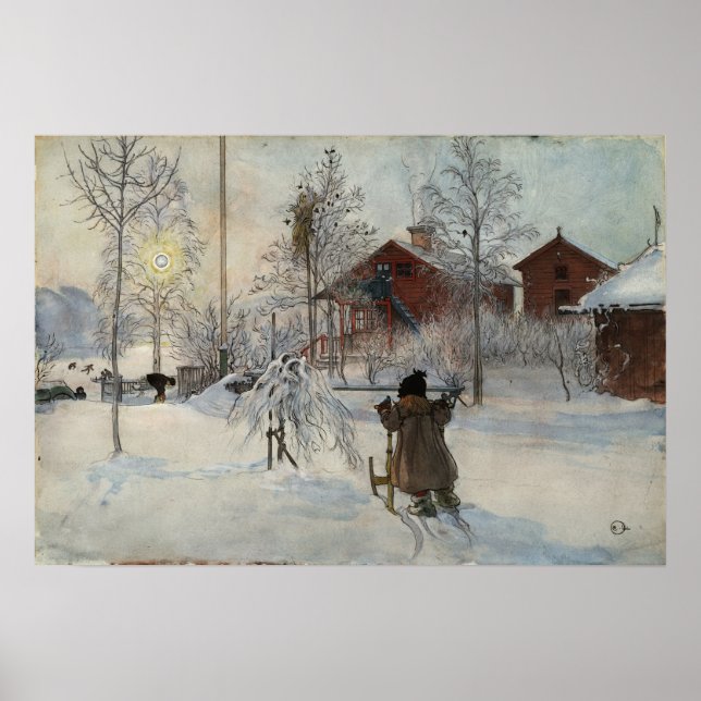 Larsson - The Yard And Washhouse (From A Home) Poster (Front)