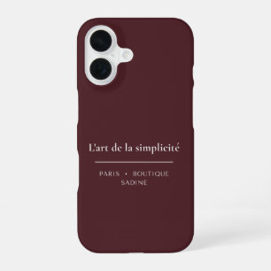 L'art de la Simplicité Burgundy iPhone Case