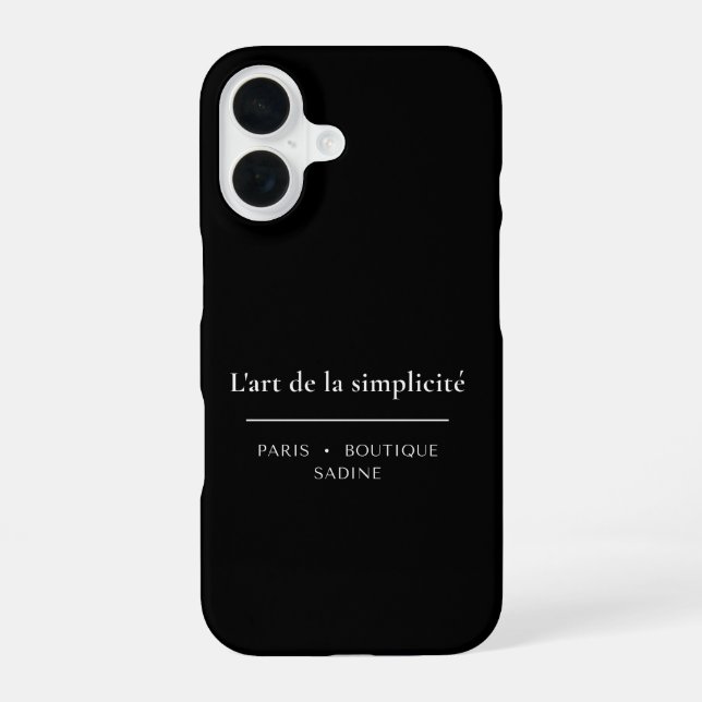 L'art de la Simplicité iPhone Case | Minimalist (Back)