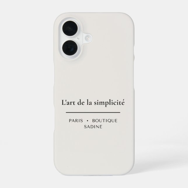 L'art de la Simplicité Ivory iPhone Case (Back)