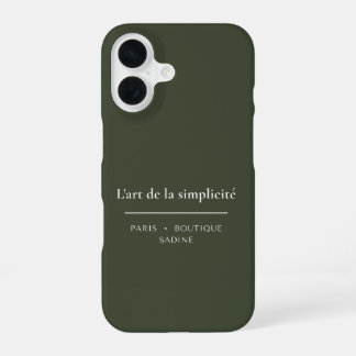 L'art de la Simplicité Olive Green iPhone Case