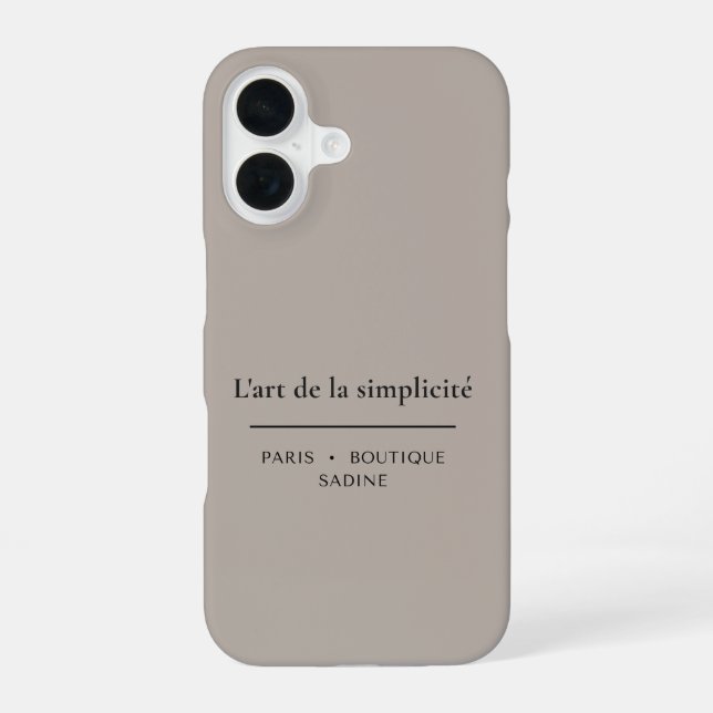 L'art de la Simplicité Warm Stone iPhone Case (Back)