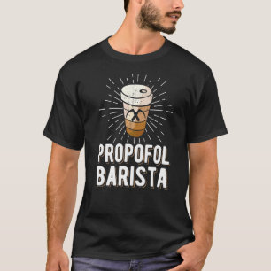Laryngoscope & Intensive Care Anaesthesia Barista T-Shirt