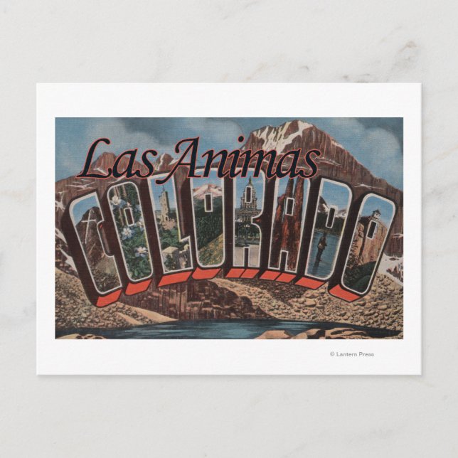 Las Animas, Colorado - Large Letter Scenes Postcard (Front)