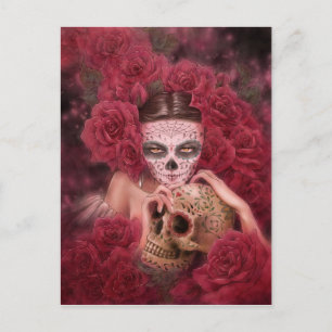 Las Calaveras Dark Fantasy Postcard