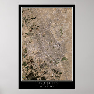 Las Cruces New Mexico Satellite Poster Map