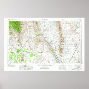 Las Cruces Topo Map 1957 Poster