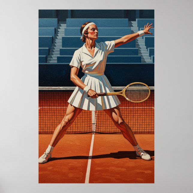 L'AS DU TENNIS (The Tennis Ace) - Original Art Dec Poster (Front)