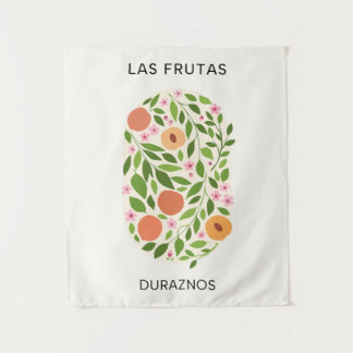 Las Frutas: Duraznos - Peach Market Tapestry