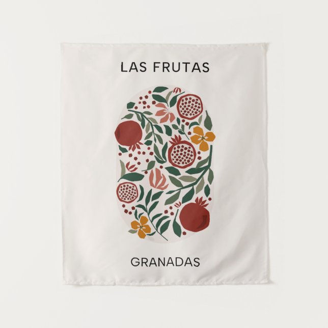 Las Frutas: Granadas - Pomegranate Market Tapestry (Front)