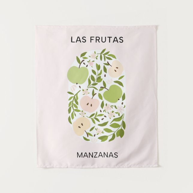Las Frutas: Manzanas - Apple Market Tapestry (Front)