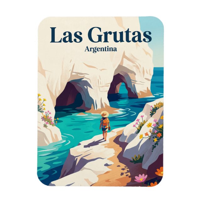 Las Grutas Argentina Magnet (Vertical)