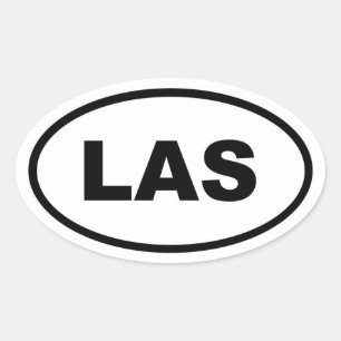 LAS Las Vegas Oval Sticker