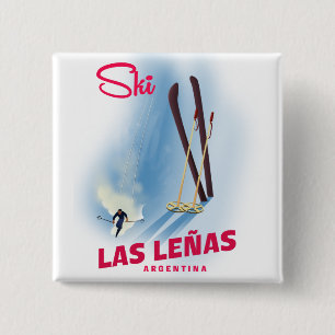 las leñas Argentina ski T-Shirt 15 Cm Square Badge