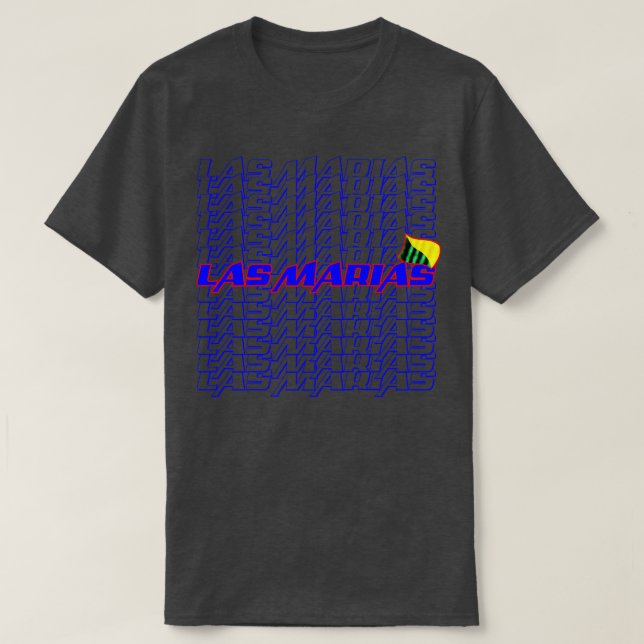 Las Marias Cascade text T-Shirt (Design Front)
