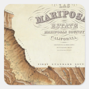Las Mariposas Estate Mariposas County California Square Sticker