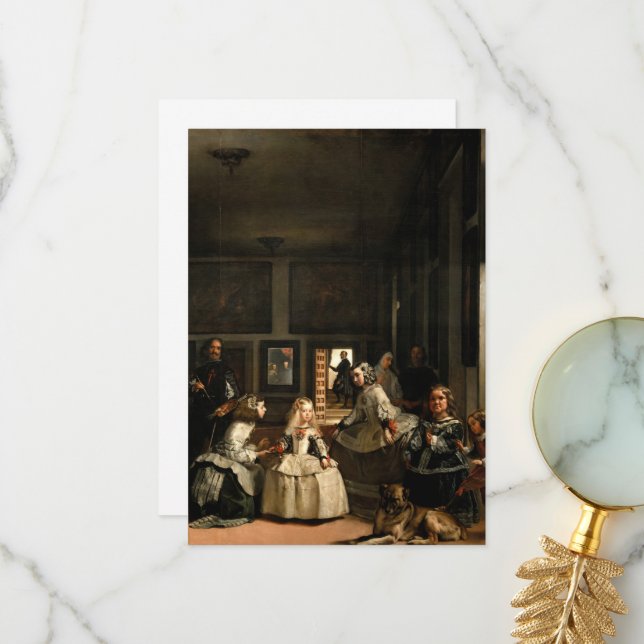 Las Meninas by Diego Velazquez Thank You Card (Front/Back In Situ)