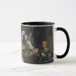 Las Meninas Diego Velázquez Fine Art Mug<br><div class="desc">Las Meninas, Diego Velázquez, 1656 Las Meninas (Spanish for The Maids of Honour) is a 1656 painting by Diego Velázquez, the leading artist of the Spanish Golden Age, in the Museo del Prado in Madrid. The work's complex and enigmatic composition raises questions about reality and illusion, and creates an uncertain...</div>