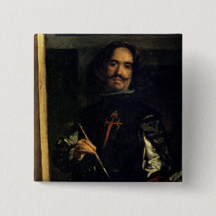 Las Meninas or The Family of Philip IV 15 Cm Square Badge