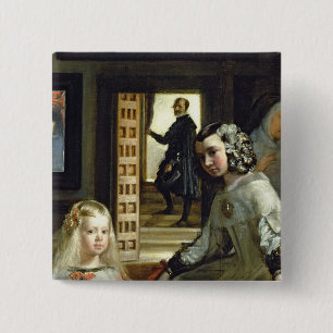 Las Meninas or The Family of Philip IV, c.1656 2 15 Cm Square Badge