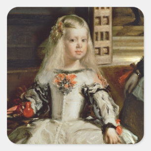 Las Meninas or The Family of Philip IV, c.1656 Square Sticker