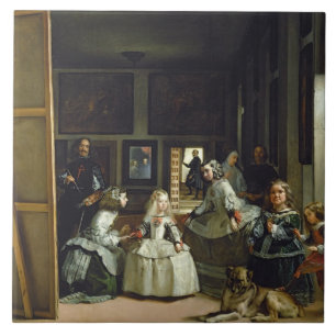 Las Meninas or The Family of Philip IV, c.1656 Tile