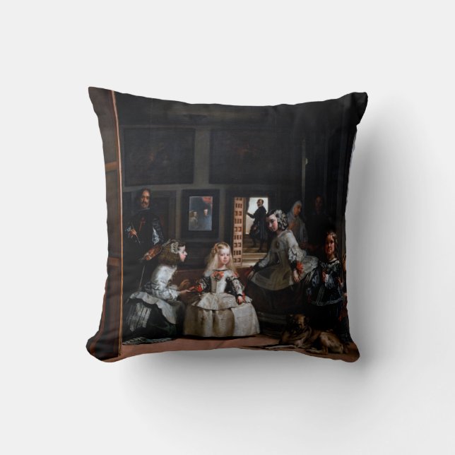 Las Meninas, The Maids of Honour, Diego Velazquez Cushion (Front)