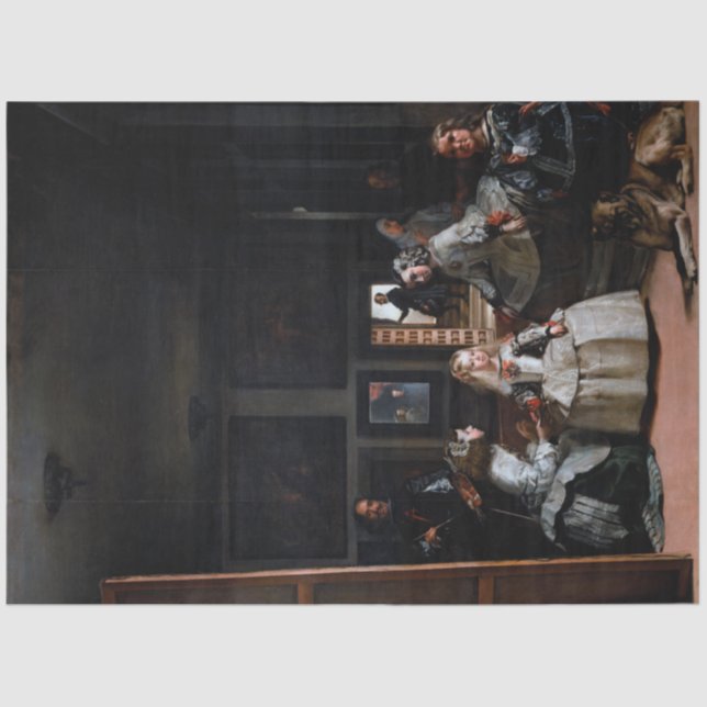 Las Meninas, The Maids of Honour, Diego Velazquez Tissue Paper (Front)