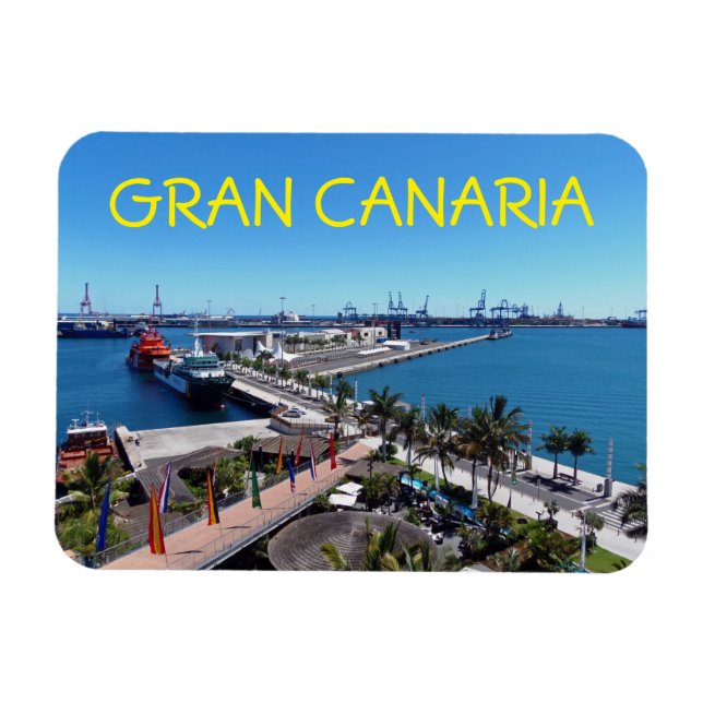 Las Palmas de Gran Canaria harbour fridge magnet (Horizontal)