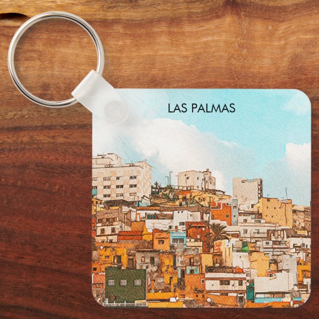 Las Palmas Gran Canaria City View Key Ring (Front)