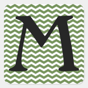 Las Palmas Green Wave Chevron Square Sticker