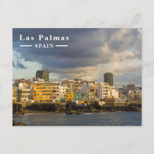 Las Palmas Spain Coastal Cityscape Holiday Postcard