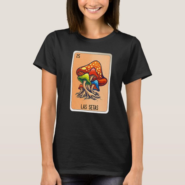 Las Setas Mexican Slang Lottery Bingo Cards   T-Shirt (Front)