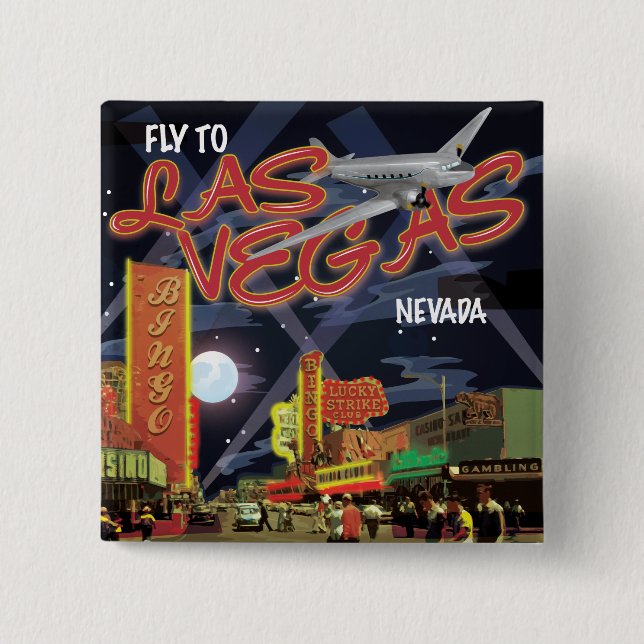 Las Vegas 15 Cm Square Badge (Front)